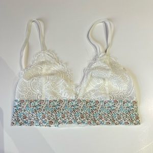 white lace bralette
